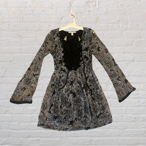 Boutique mini bell sleeve lace dress